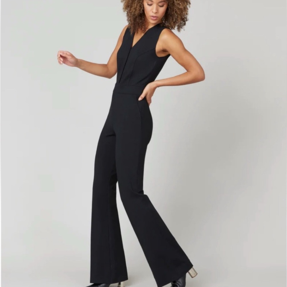 SPANX Black Sleeveless Jumpsuit (PETITE)